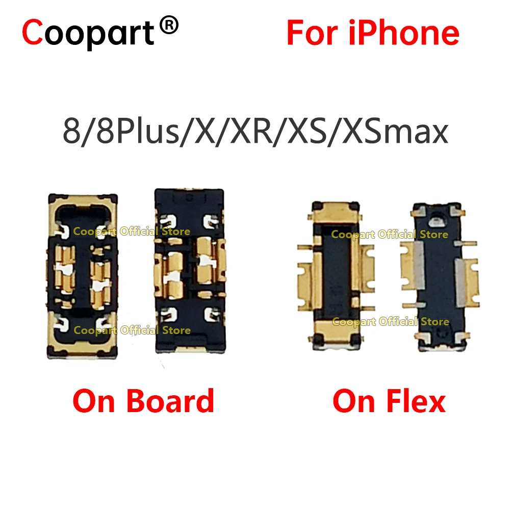 10pcs New Inner Battery FPC Connector Clip Contact replacment Parts for iPhone 8 8Plus X XS XSMax XR on Mainboard/cable/Flex