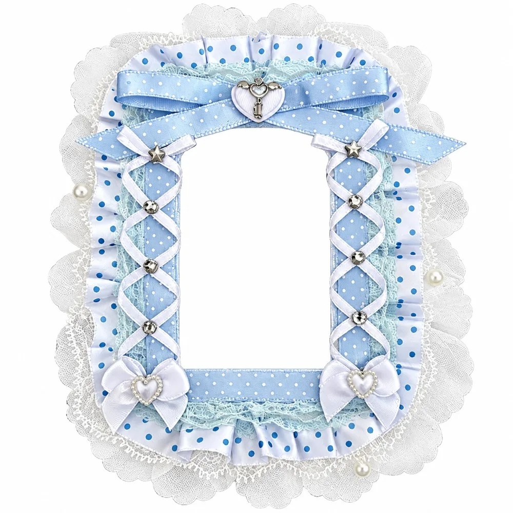 Gifts Ribbon Bow Lace Photocard Holder Lolita Style Cute Photocard Case Photo Card Display Holder Craft Accessory