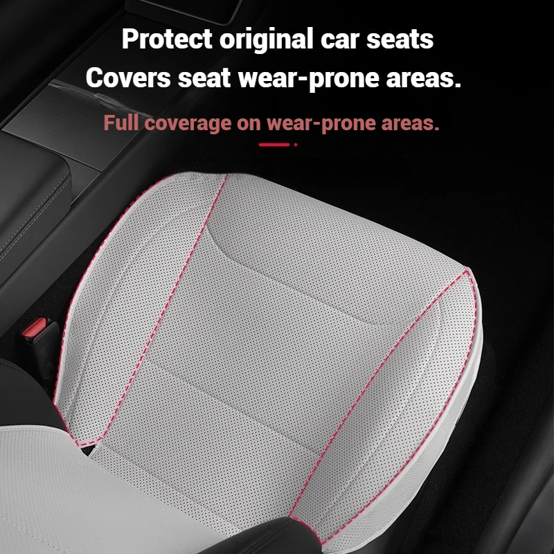 

for Tesla Model Y Juniper 2025 2026 Leather Seat Covers Ventilated Breathable PU Cushion Set Split Front & Back Row Protectors