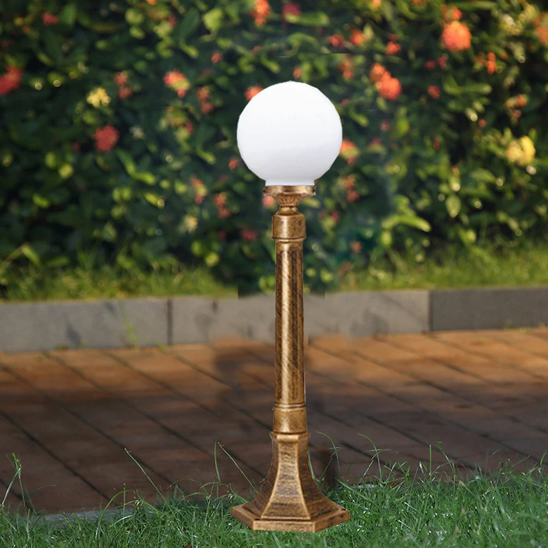 Outdoor Waterproof Aluminum Lawn Light Simple Modern Light Park Square Garden Light Ball Light Project Home