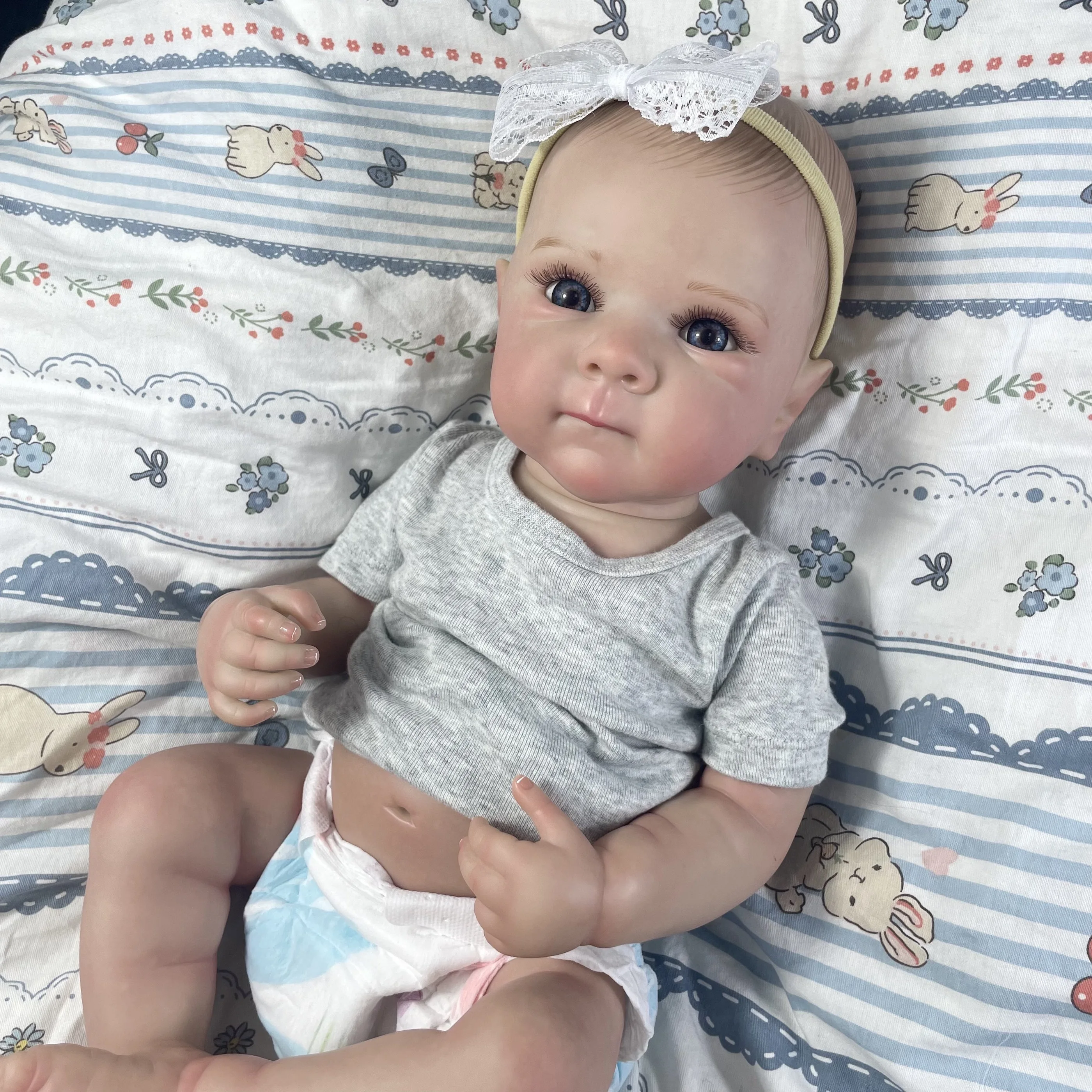 18 inch afgewerkte herboren babypop Bettie Girl Full Body siliconen vinyl levensechte pasgeboren 3D geschilderde huid handgemaakt kerstcadeau