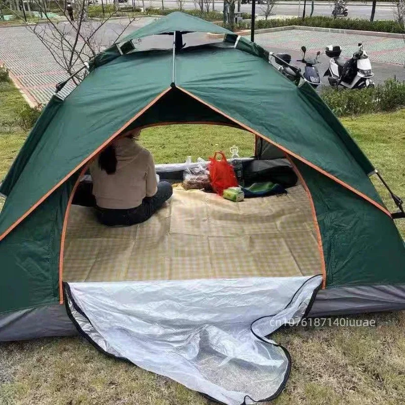 Outdoor Fully Automatic Quick Opening Folding Tent 3 4 Person Self Driving Camping Tent Rainproof Sun Protection Portable