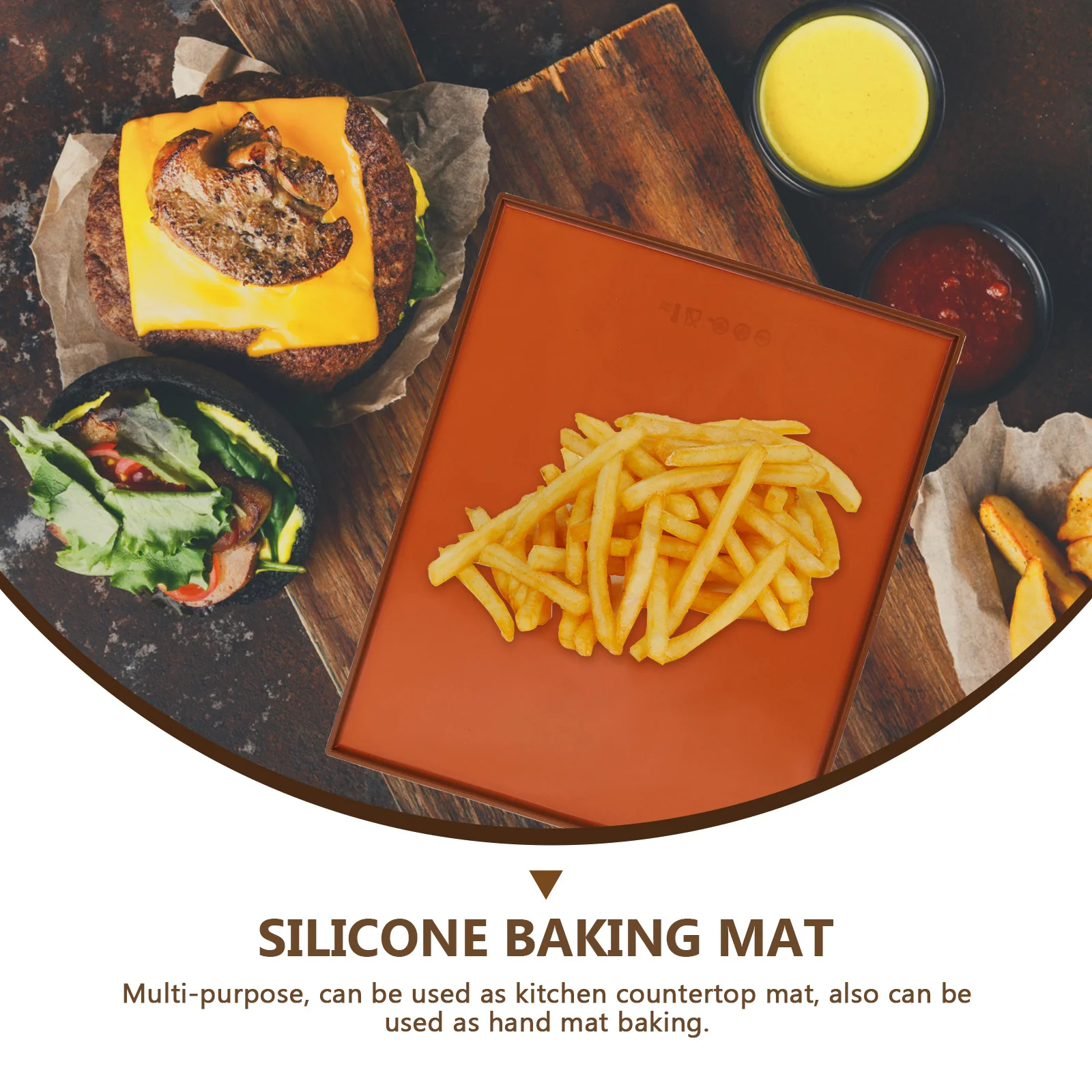 

2Pcs Silicone Baking Mat Nonstick Oven Liner Heat Resistant Reusable Kitchen Essentials Silicone Baking Mat