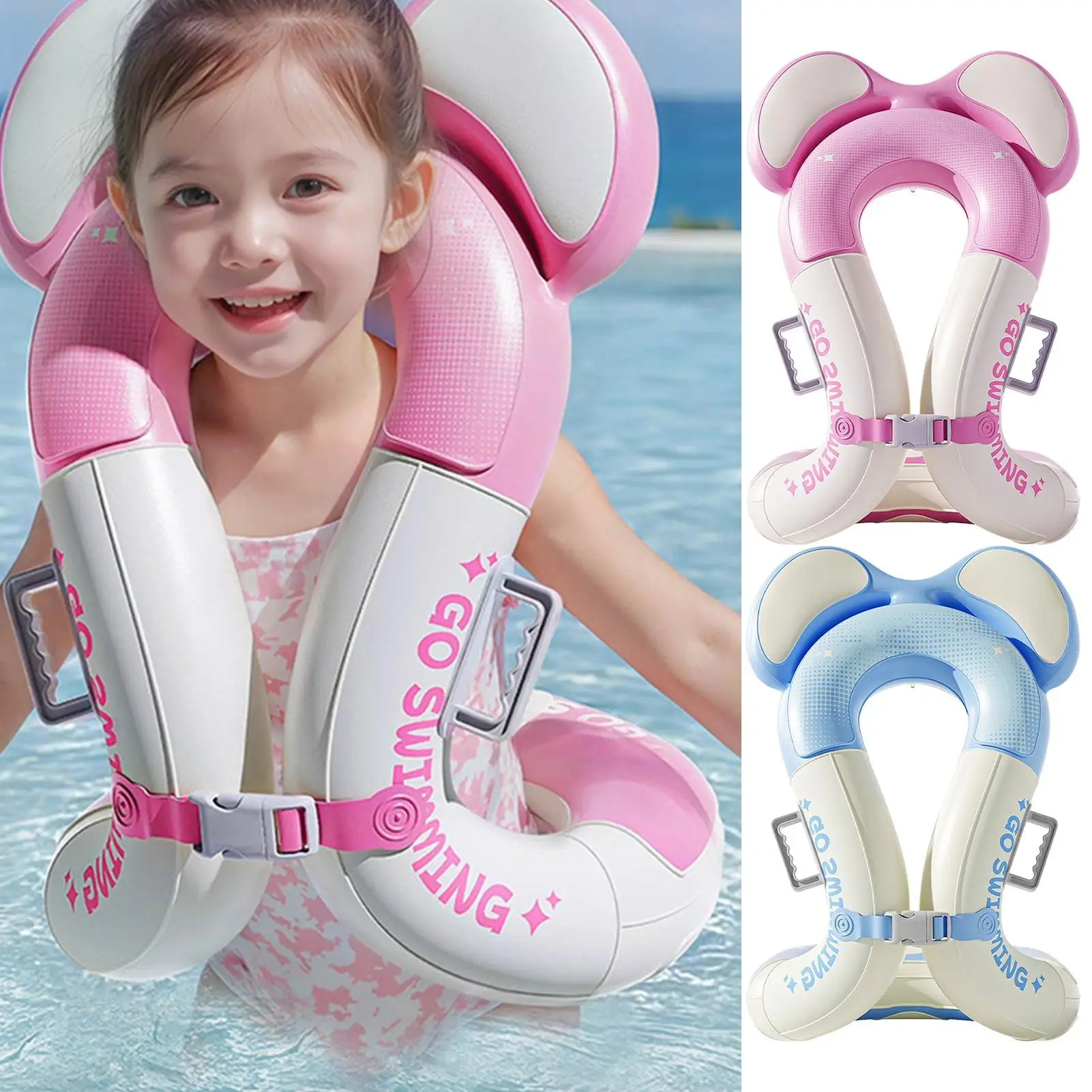 

Swim Vest Pool Arm Floaties Inflatable Life Vest With Adjustable Safety Buckle For Child 3-15 Years Youth Baby Swimming Paddle