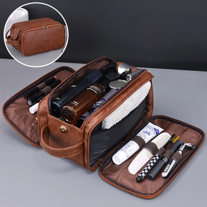 

Simple Large Capacity Three Open Multifunctional Men's Grooming Foreskin Waterproof Travel Item Storage Bag