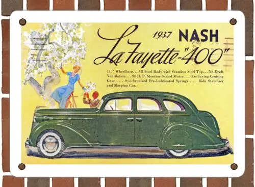 METAL SIGN - 1937 Nash Lafayette 400 - 10x14 Inches