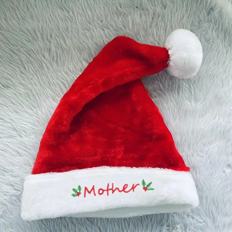 Christmas Plush Christmas Hat High-End Short Plush Christmas Hat Manufacturer Wholesale Christmas Decoration Products Families