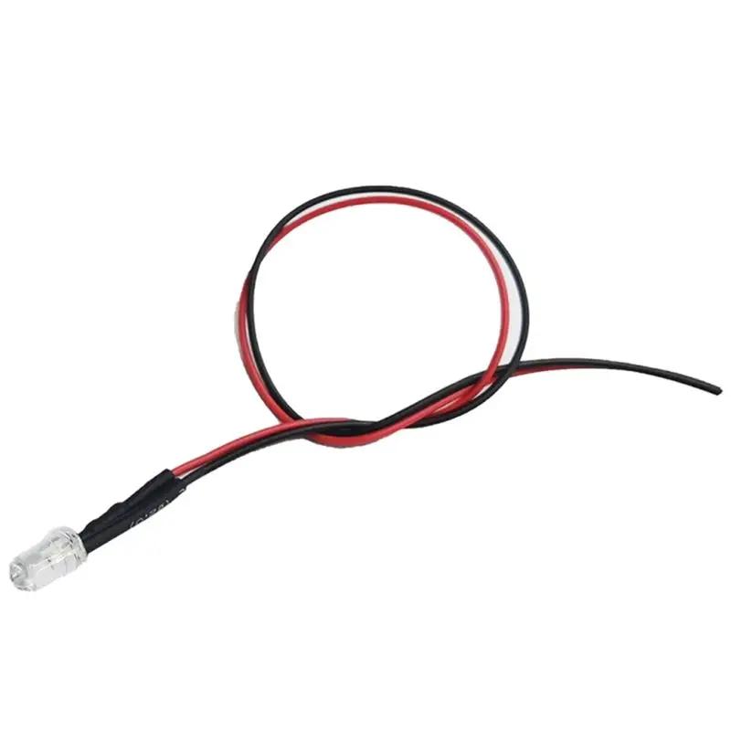

AB08-100Pcs Lot 20Cm Pre Wired 5Mm LED Light Lamp Bulb Prewired Emitting Diodes For DIY Home Decoration DC3.7V-12V