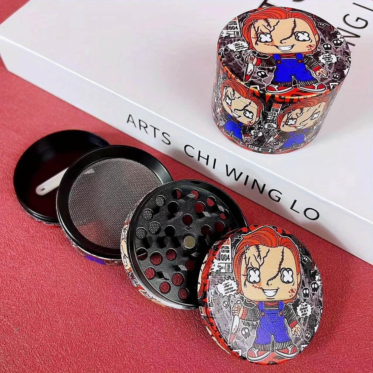 Molinillo de hierbas asesino de 2 pulgadas, molinillo de especias, pimienta, trituradora de Metal, mortero de sal, tabaco, molinillo de hierba, accesorios para cigarrillos, herramienta de cocina