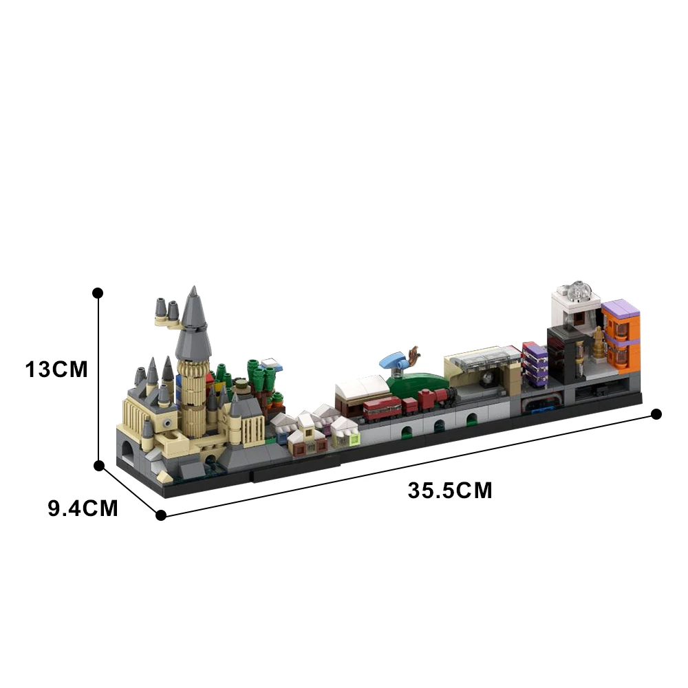 MOC Movie Skyline budynki magiczny zamek dom edukacja DIY architektura miasta klocki dzieci montaż zabawki prezentowe