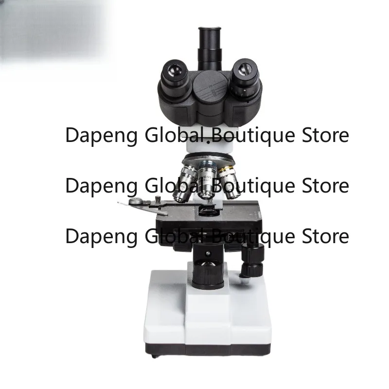 Binocular Compound Optical Microscope with Movable Stage Precise Focus Adjustable LED Light For Laboratory Sample Observation