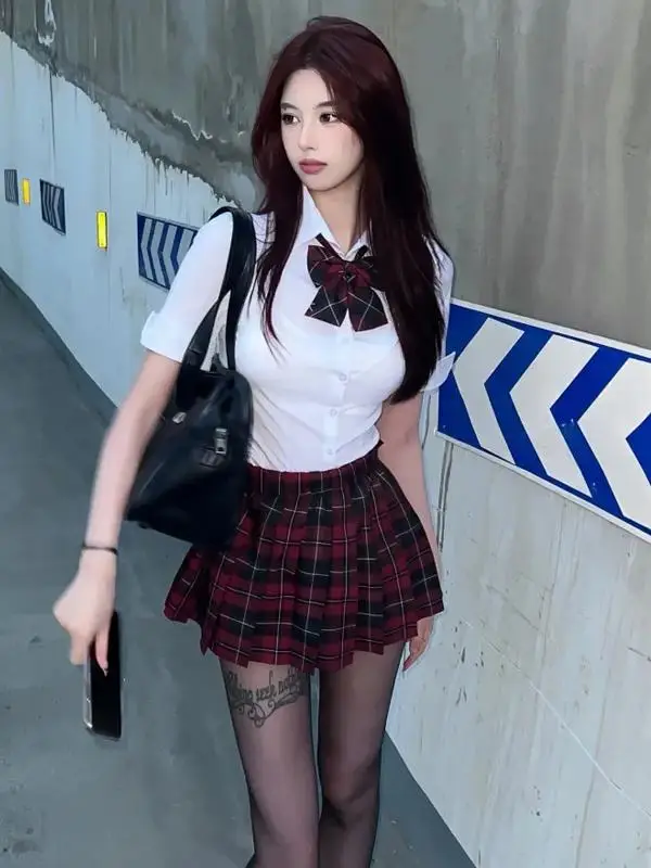 

Pure Desire Spicy Girl irt Jk orm Комплект юбки Slim Fit с завязкой на талии Топ Дизайнерская юбка Комплект футболки Faionable