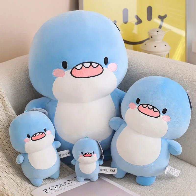 10/18/30/45CM Blue Shark Plush Toys Simulation Shark Dolls Stuffed Soft Animal Reading Pillow Cushion for Baby Kids