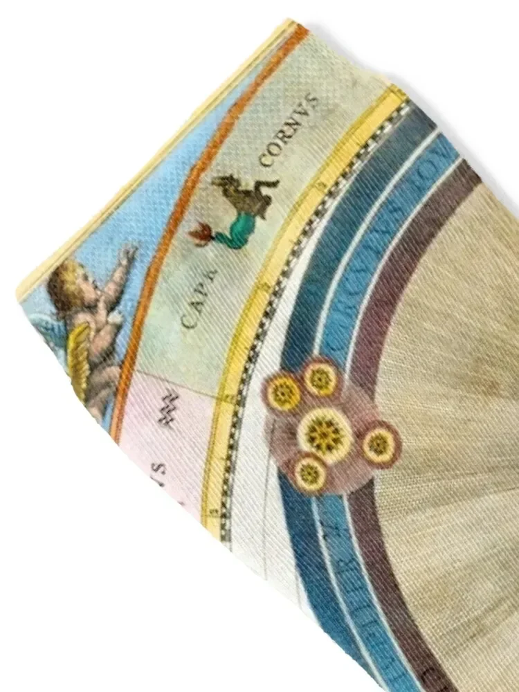 Model of the universe according to Tycho Brahe. Celestial Atlas by Andreas Cellarius 1708 Socks