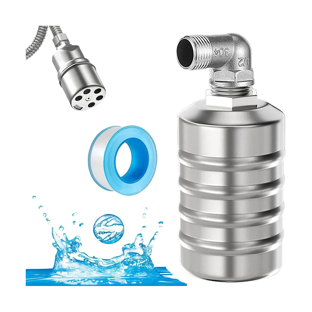 Valvola a galleggiante di controllo del livello dell'acqua completamente automatica in acciaio inossidabile 304, regolatore automatico del livello dell'acqua