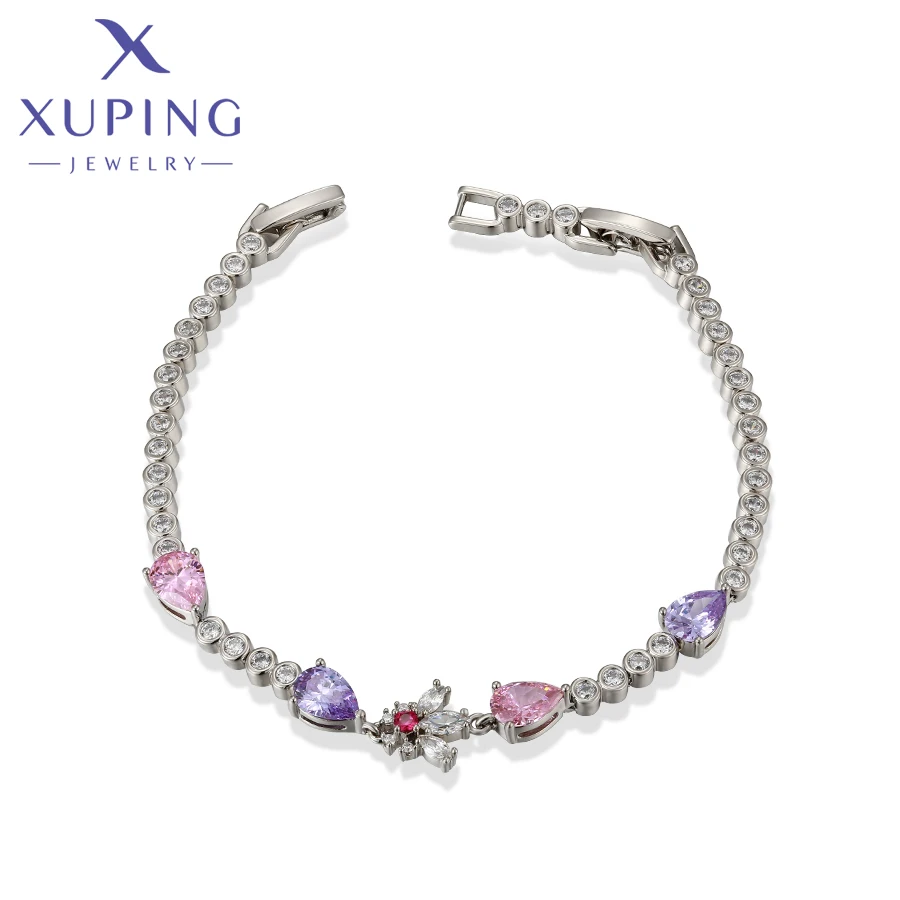 

Xuping Jewelry Fashion New Arrival Women Bracelet with Rhodium Plated X000689385