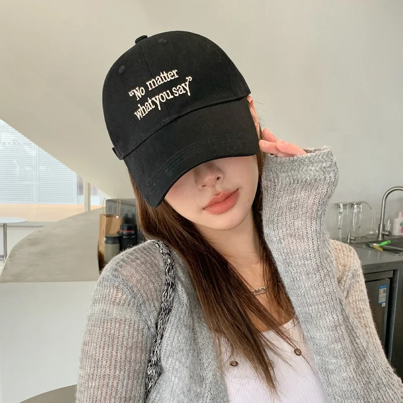 Fashion Letters Embroidery Baseball Caps For Women Men Snapback Personality Phrase Hip Hop Hats Summer Adjustable Trendy Sun Hat