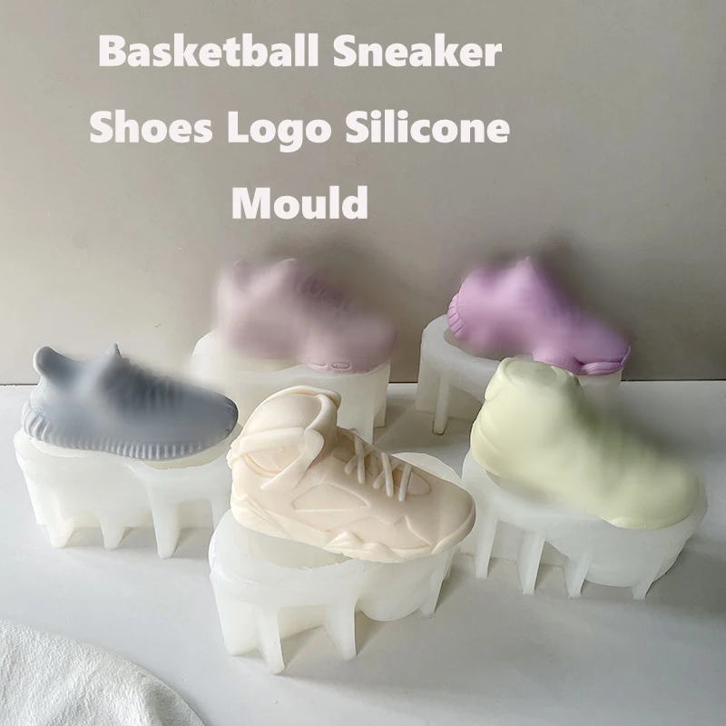 

Sneaker Silicone Molds for Candles Basketball Shoes Logo Concrete Decor Mould Homemade Candle Silicone Mold for Candle Making