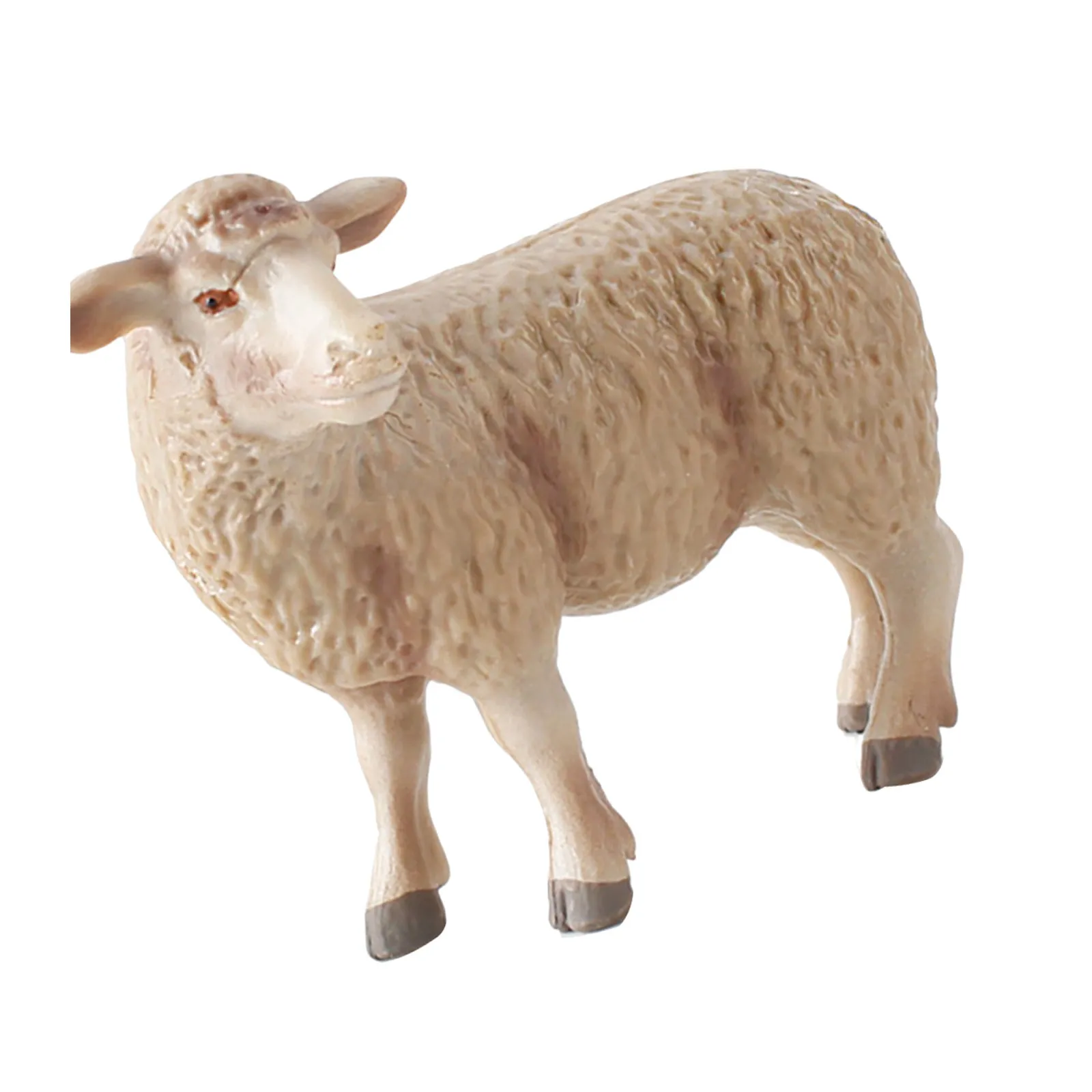 1Pcs Simulation Sheep Ornament Realistic Lifelike Animal Design Home Decoration Room Accent Creative Sheep Decoration Photo Prop