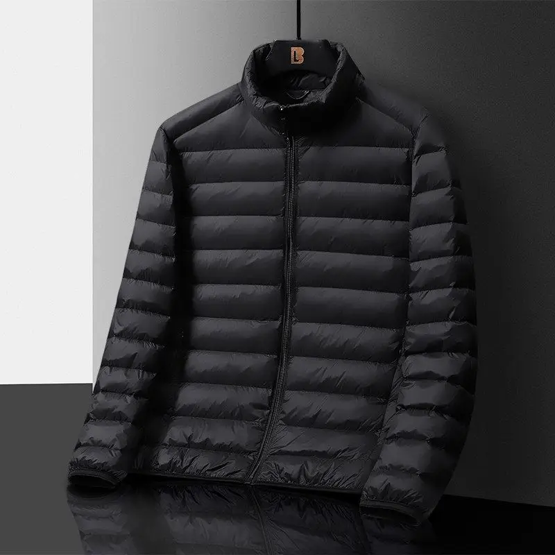 

Men's Lightweight down Cotton Jaet Lined Thiened Winter Coat Large Size Lamb Fur Inner Cotton Padded Vest Middle-aged