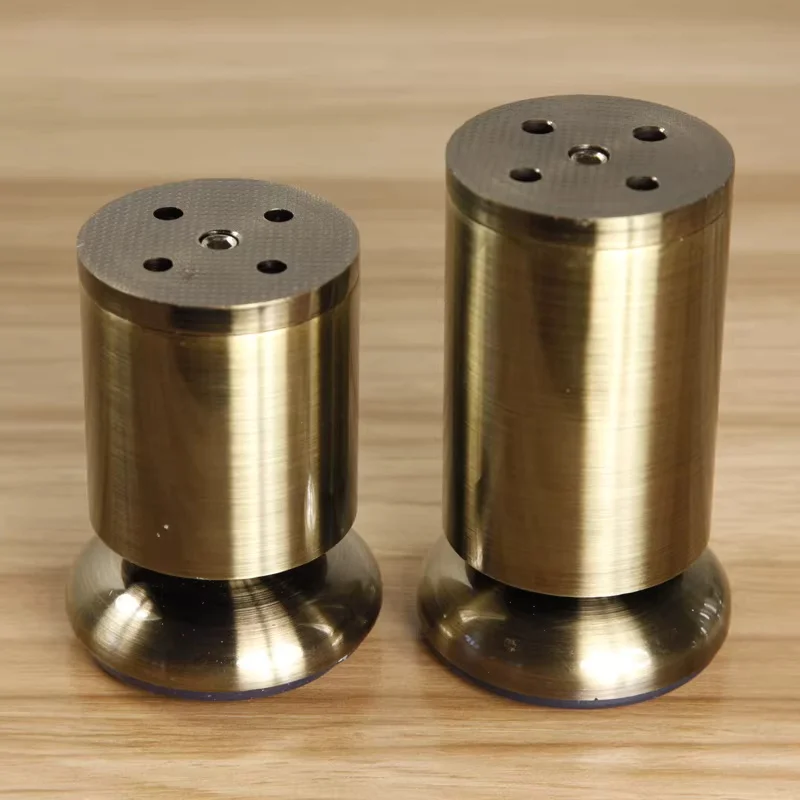 Patas de muebles ajustables de cobre antiguo, patas de soporte con tornillos, aleación de Zinc, mesa y silla, sofá, gabinete, sofá, cama, 8CM-15CM