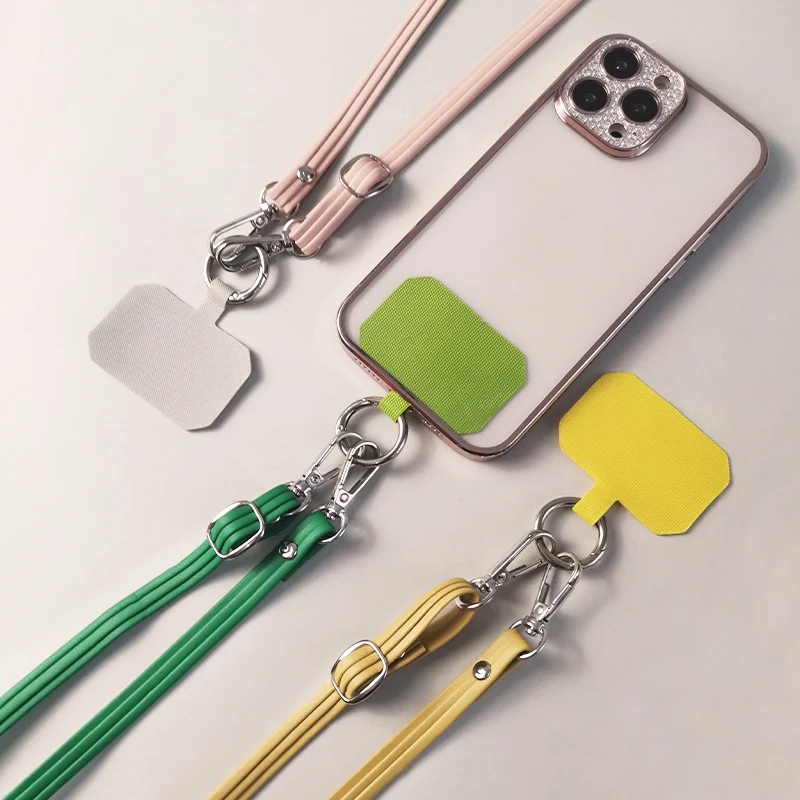 Mobile Phone Lanyard Crossbody High-end Women\'s Leather Chain Long Can Be Adjusted Back Length Hanging Neck  Lanyard for Keys