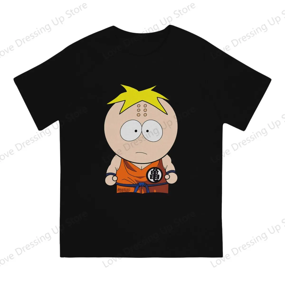 Krilin stotch Pure Cotton Summer Short Sleeved  T-shirt Men Women Trend Fun S-southpark Theme Summer Creativity  Tops