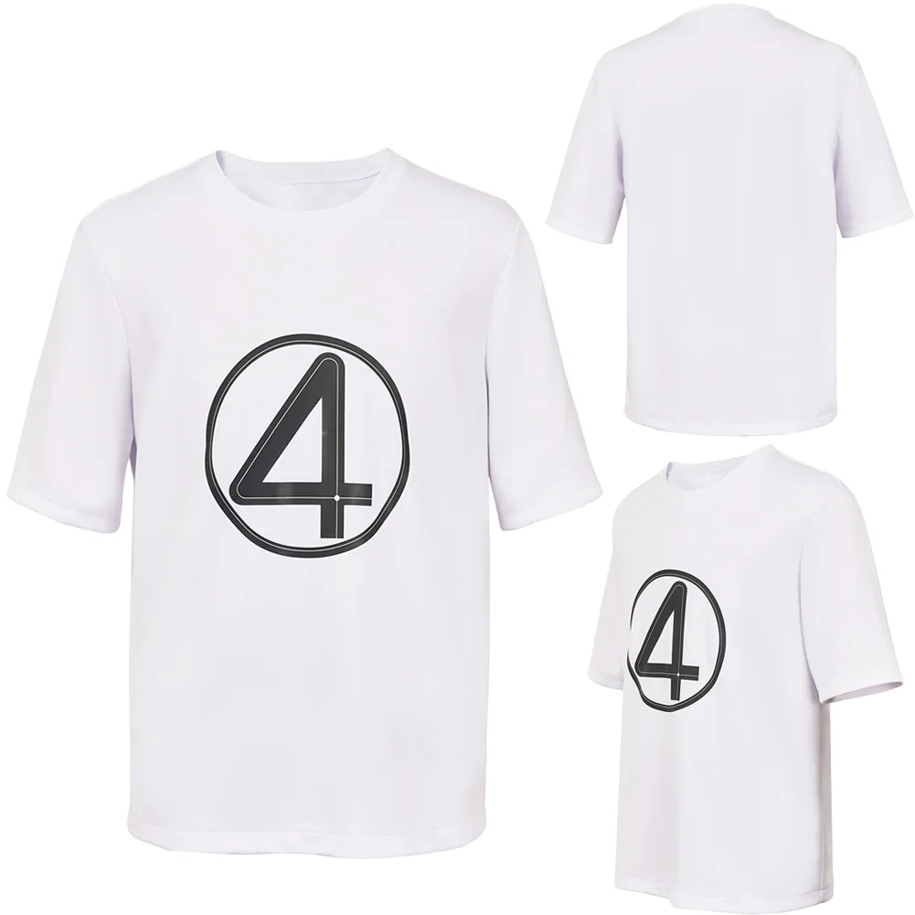 

2025 Movie 4 Pieces Fantastic Cosplay Thing White T-Shirt RolePlay Suits Outfits Hallowmas Costume Carnival For Men Male Adult