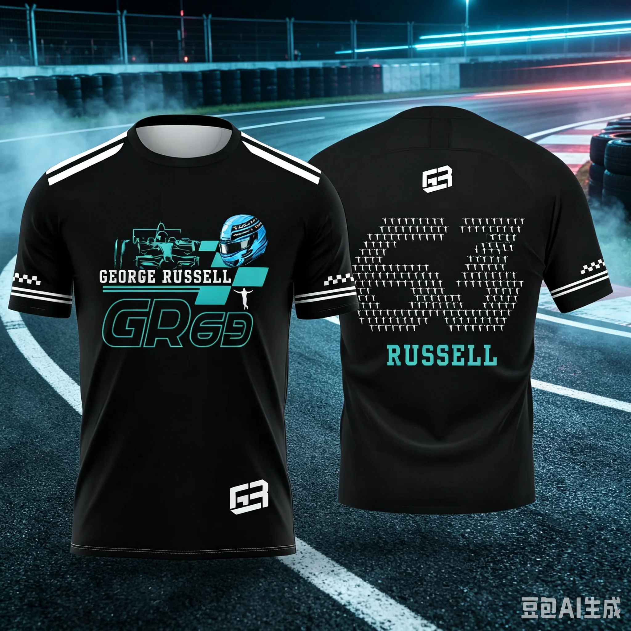 2026 New Racing No. 63 Rider George Russell Fan 3D Printed Pattern T-Shirt Men Women Summer Casual Short Sleeve