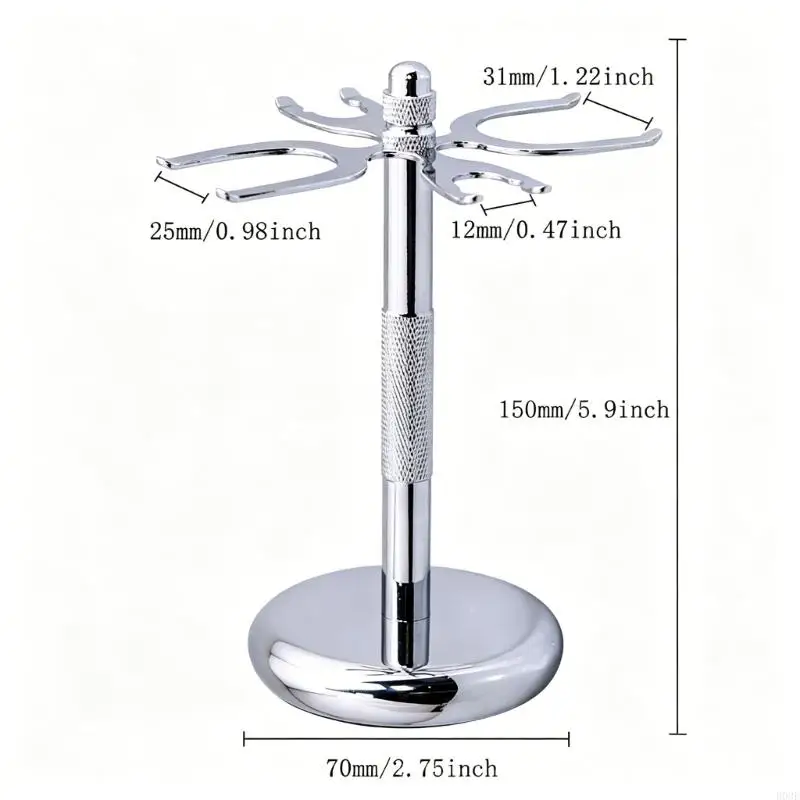 Zink-legierung Rasieren Zubehör Stehen Für Badezimmer Zähler Rasierer Pinsel Halter Einfach Installieren Lagerung Rack B03E – Detail 6