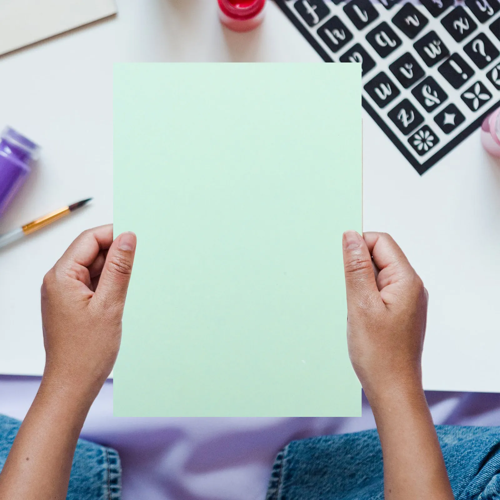 

50 листов бумаги для принтера, пустые наклейки для использования внутри и снаружи помещений, гладкая поверхность, изысканное качество изготовления