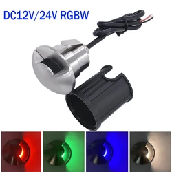 MINI LED Outdoor Garden Lights RGBW IP68 Waterproof Ground Spot 12V 24V Recessed Exterior Floor Terrace Deck Driveway Lawn Lamp