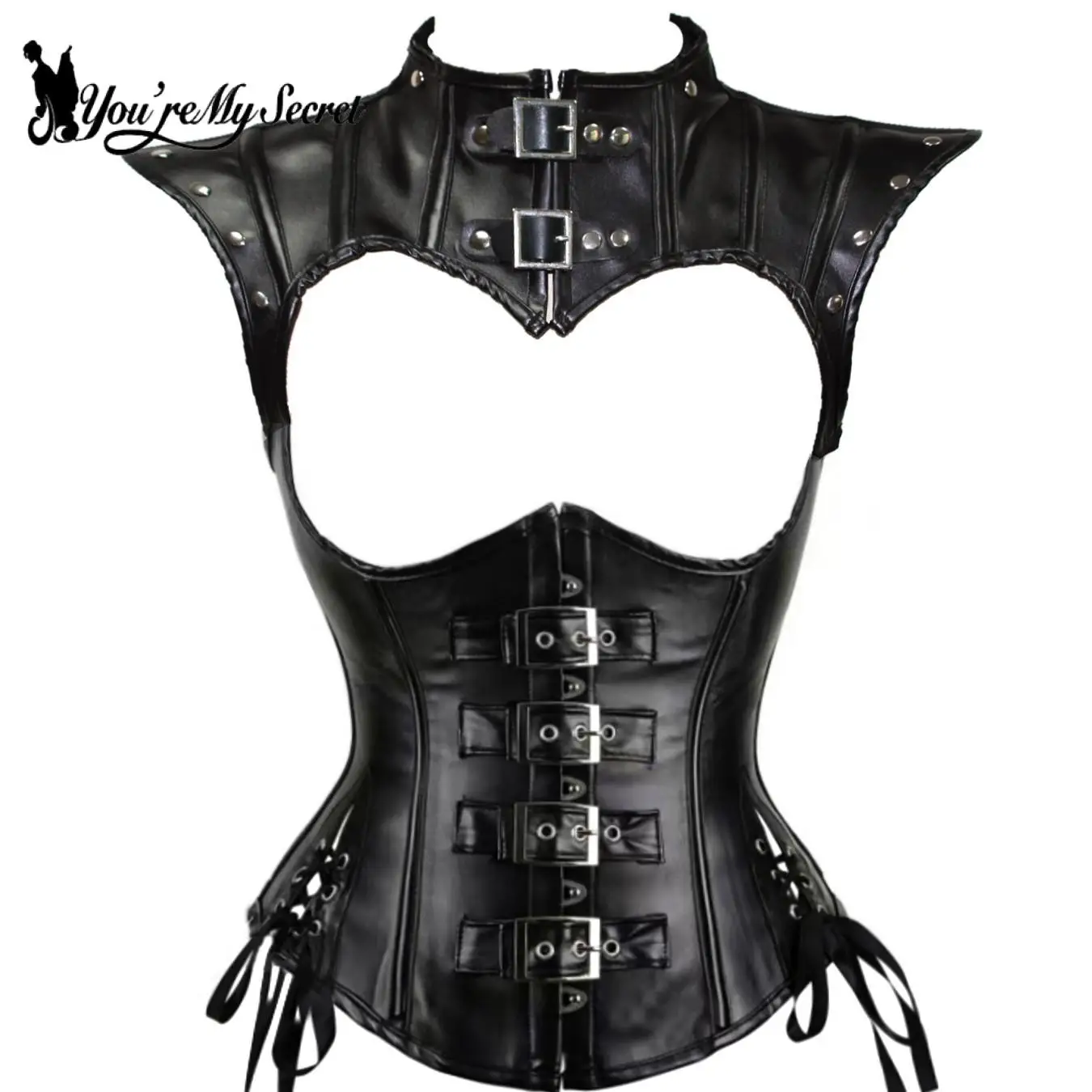 Medieval Corset Gothic Women Tube Tops Punk Style Outfit Black Rock Singer Dress Up Adult Carnival Party Cosplay Costume