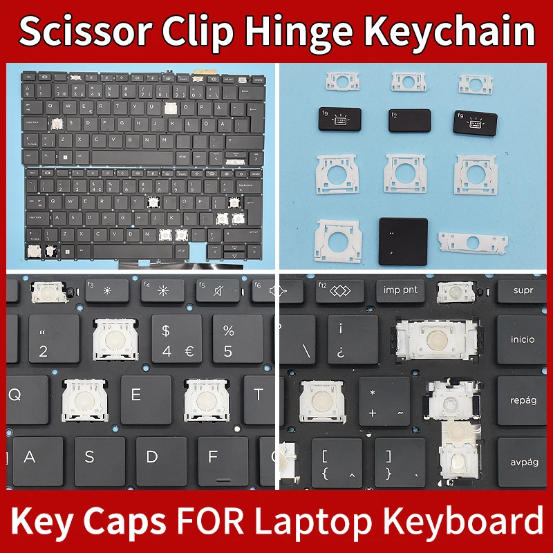 Replacement Keycaps Scissor Clip Hinge For HP EliteBook 1050 G1 ZBook Studio G5 key caps Keyboard Keychain