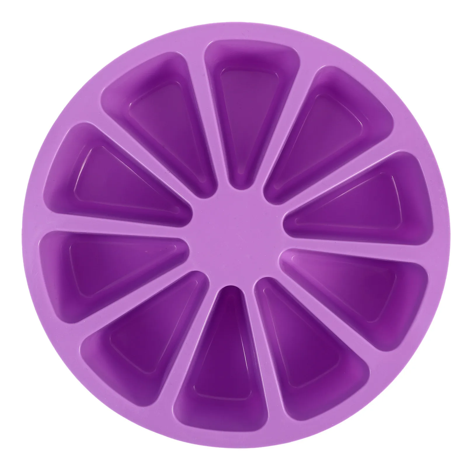 

1Pcs Food Grade Silicone Triangle Cake Mold 10 Individual Portions Baking Mold for Brownie Wedge Scone Pie Mousse Chocolate
