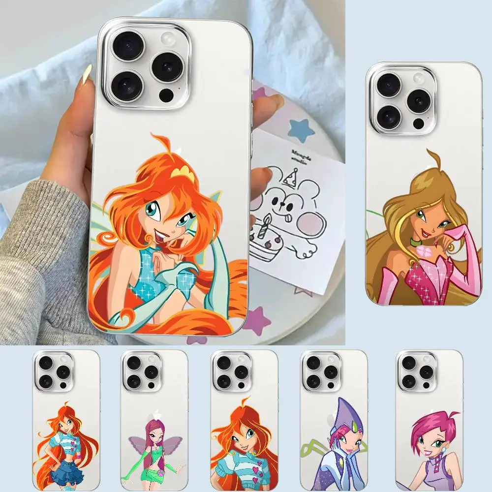 

Чехол для телефона Girly-t-Winxs-w-Clubs для Iphone 17, 16, 15, 11, 13, 14, Pro Max 7, 8 Plus X Xr Xs Max Se2020 13 mini, прозрачный чехол