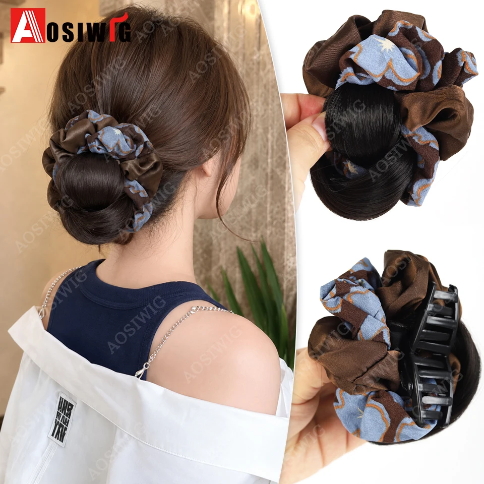 Claw Clip Messy Bun Hair Piece - Synthetic Claw Clip Bun Hair Extension