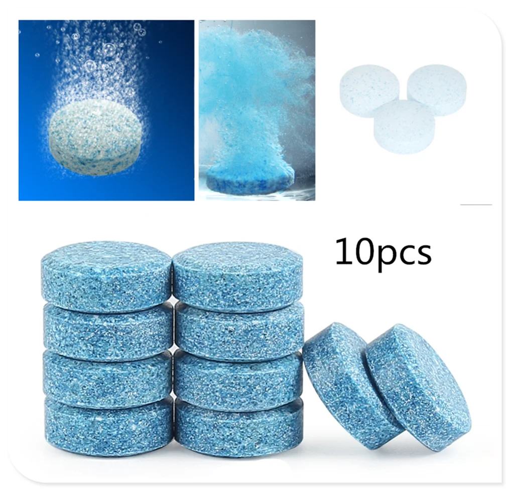 10PCS / pack car windshield wiper effervescent tablets clean solid for BMW F25 X5 E53 E70 X Series E84 X1 X3 E83