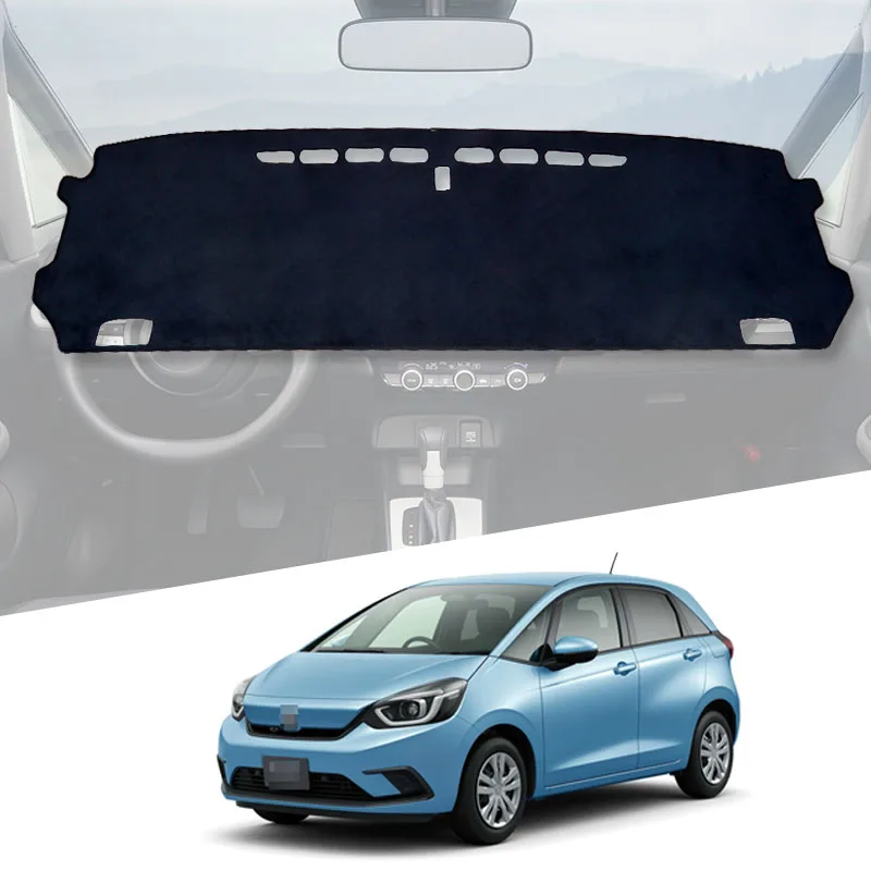 for Honda Jazz Fit 2020 2021 Car Dashboard Mat Accessories Sunshade Protective Pad Carpet Dashmat Dash Cover