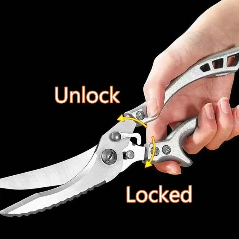 Scissors Ultra Sharp  Fish Chicken Bone  Kitchen Tools Multipurpose Strong Scissors High Stainless Steel Chicken
