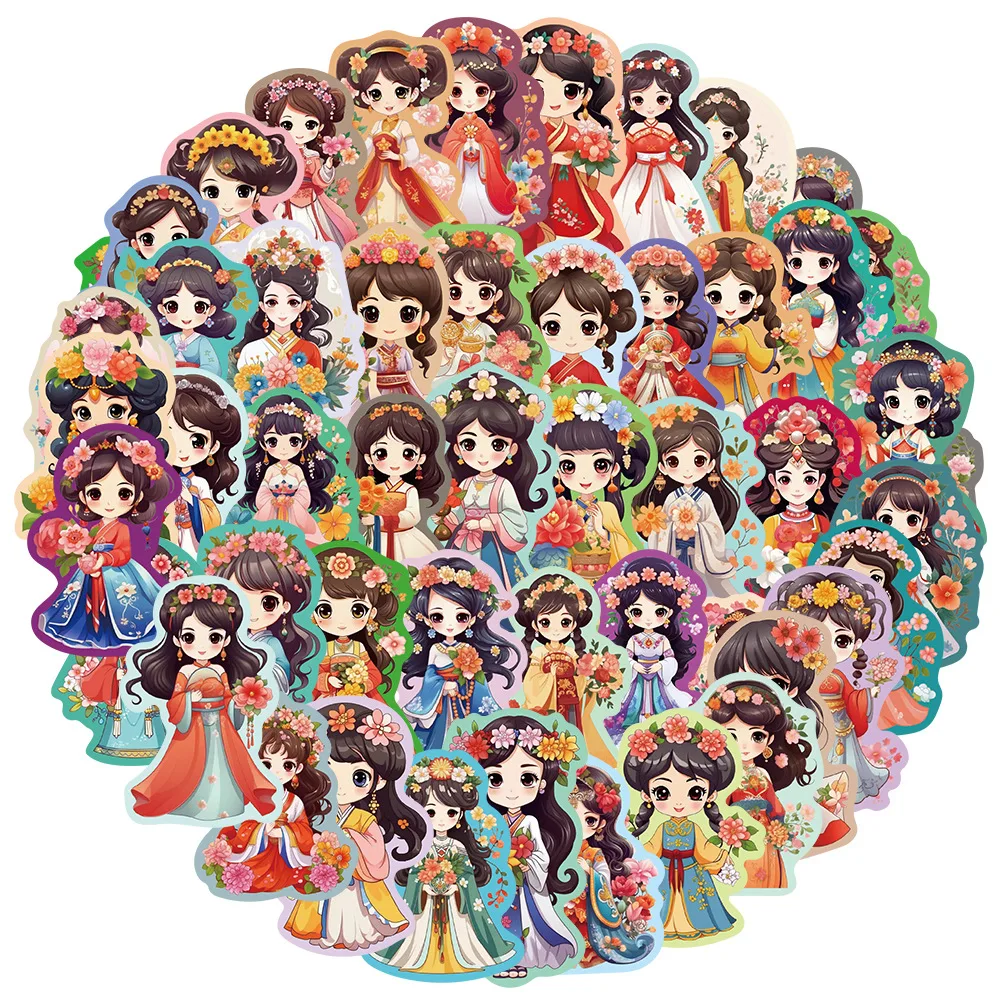 10/30/50Pcs Cartoon character Q-version Flower God Stickers Decal Laptop Motorcycle Luggage Snowboard Fridge Car Pegatinas