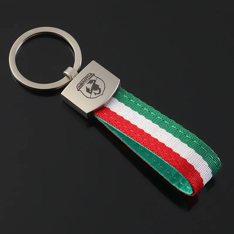Auto-Schlüsselanhänger, Schmuckstück, Anhänger, Geschenke, Schlüsselanhänger, Ringe, Schlüsselhalter für Fiat Abarth 124 Spider 500 595 695 C, Auto-Dekorationszubehör