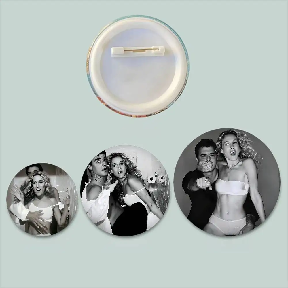 Hot Tv Sex And The City Badges 25 32 44 58 75 Mm Round Cosplay Pin Decor Fans Collect Friends Gifts Brooch Souvenir