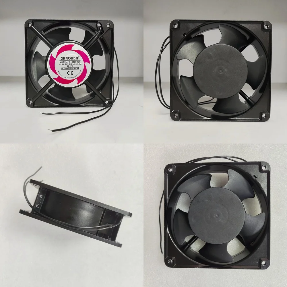 

High Airflow Low Noise PC Case Fan for SANONDA 12038 Desktop Computer Cooling Fan 110V for Gaming PC Build Accessories