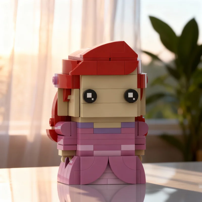 

152pcs MOC Ariel The Little Mermaid Brickheadz Model Building Blocks Construction Christmas Gifts Toy Idea Education Brick Kids