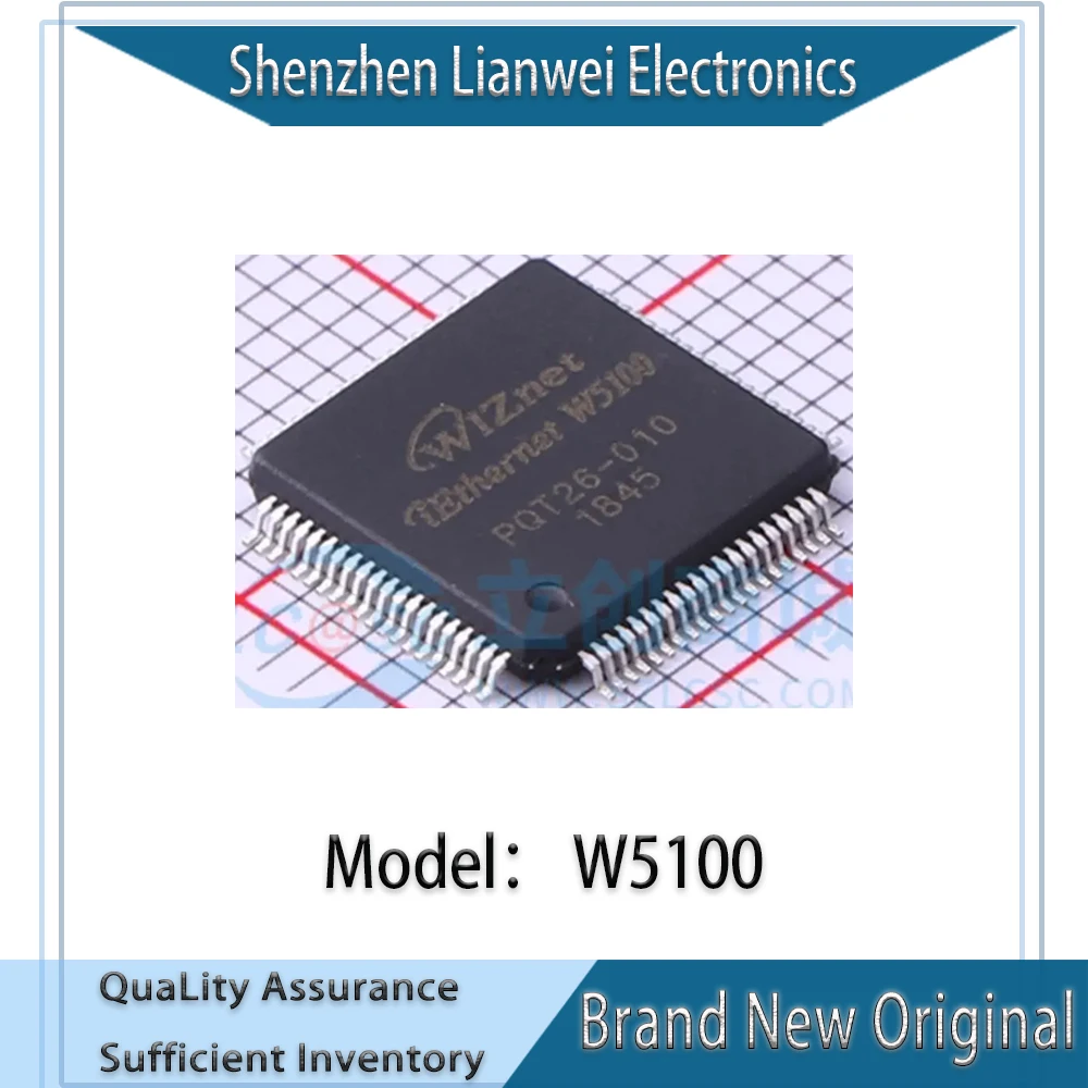 

100% New Original W5100 IC Chipset LQFP-80