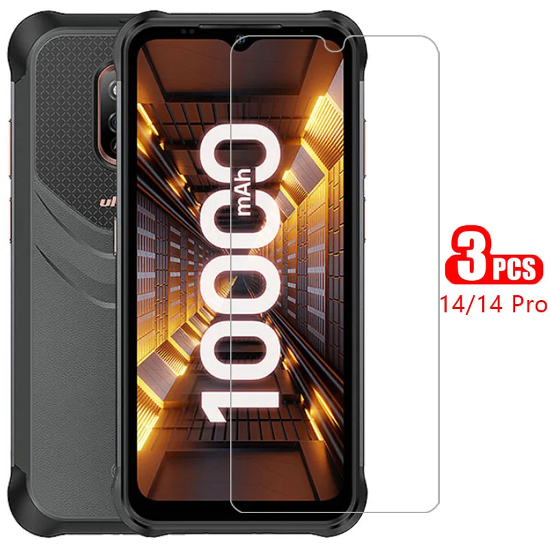 tempered glass for ulefone power armor 14 pro phone case on armor14 14pro armor14pro back cover 14case procase 360 protective