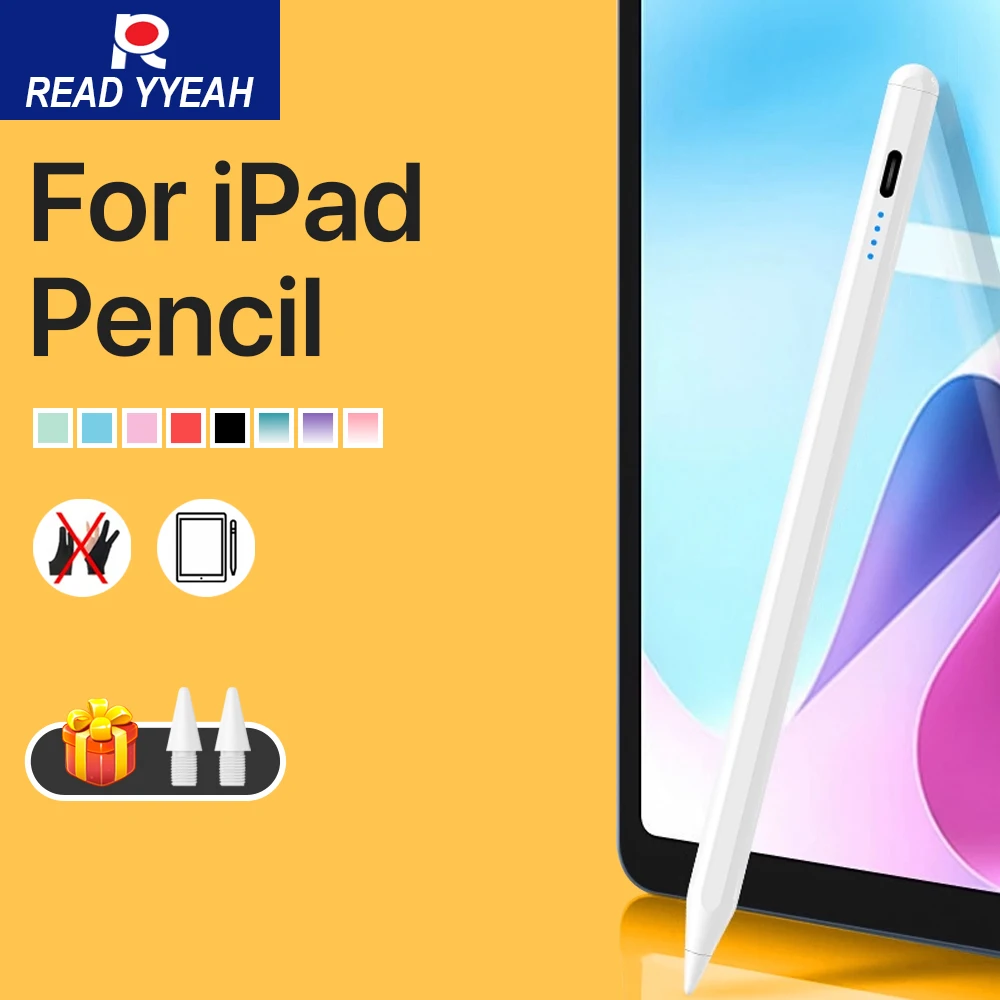 

Сенсорный карандаш 2025 для Apple iPad со стилусом с защитой ладони для iPad Air M2 Pro 13 12,9 10-го поколения 7 8 9 для iPad Pencil