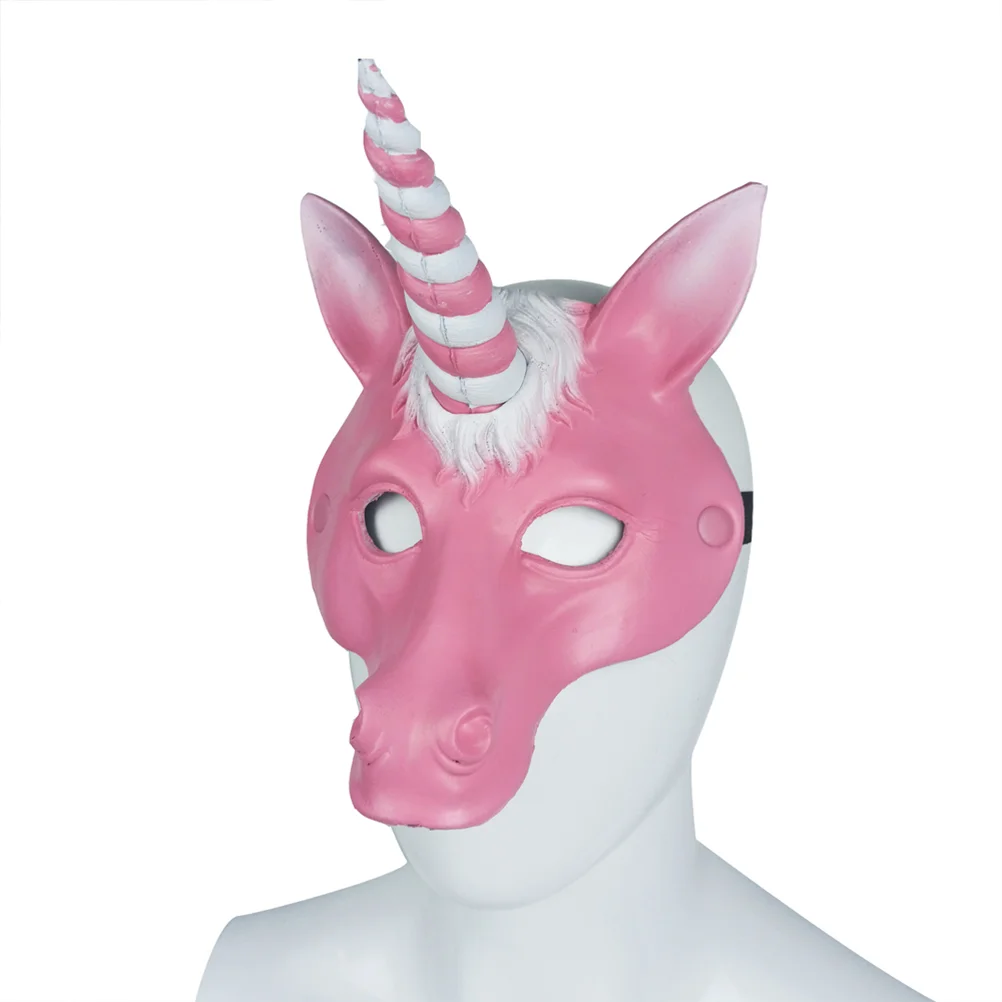 Make up Mask Unicorn Child Masquerade Cosplay Halloween Fox Masks 25X20X5CM Head Cover