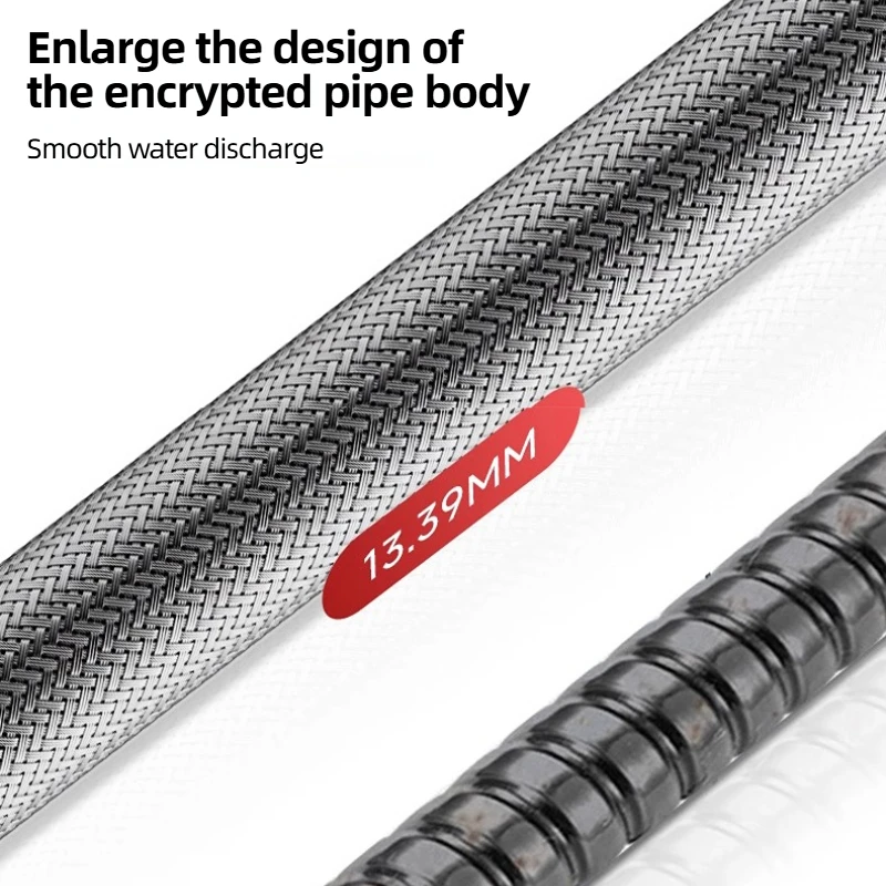 PVC Handheld Shower Head Hose Flexible Stainless Steel Plumbing Hose Shower Head Tube 1.5m Bath Accessories
